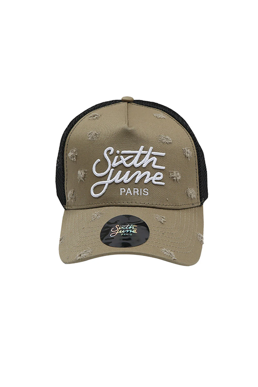 Casquette destroy Sixth June mesh beige - Image 5