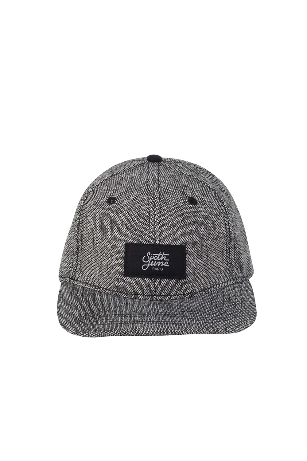 Casquette logo Sixth June tweed chiné gris M1731FCA - Image 3