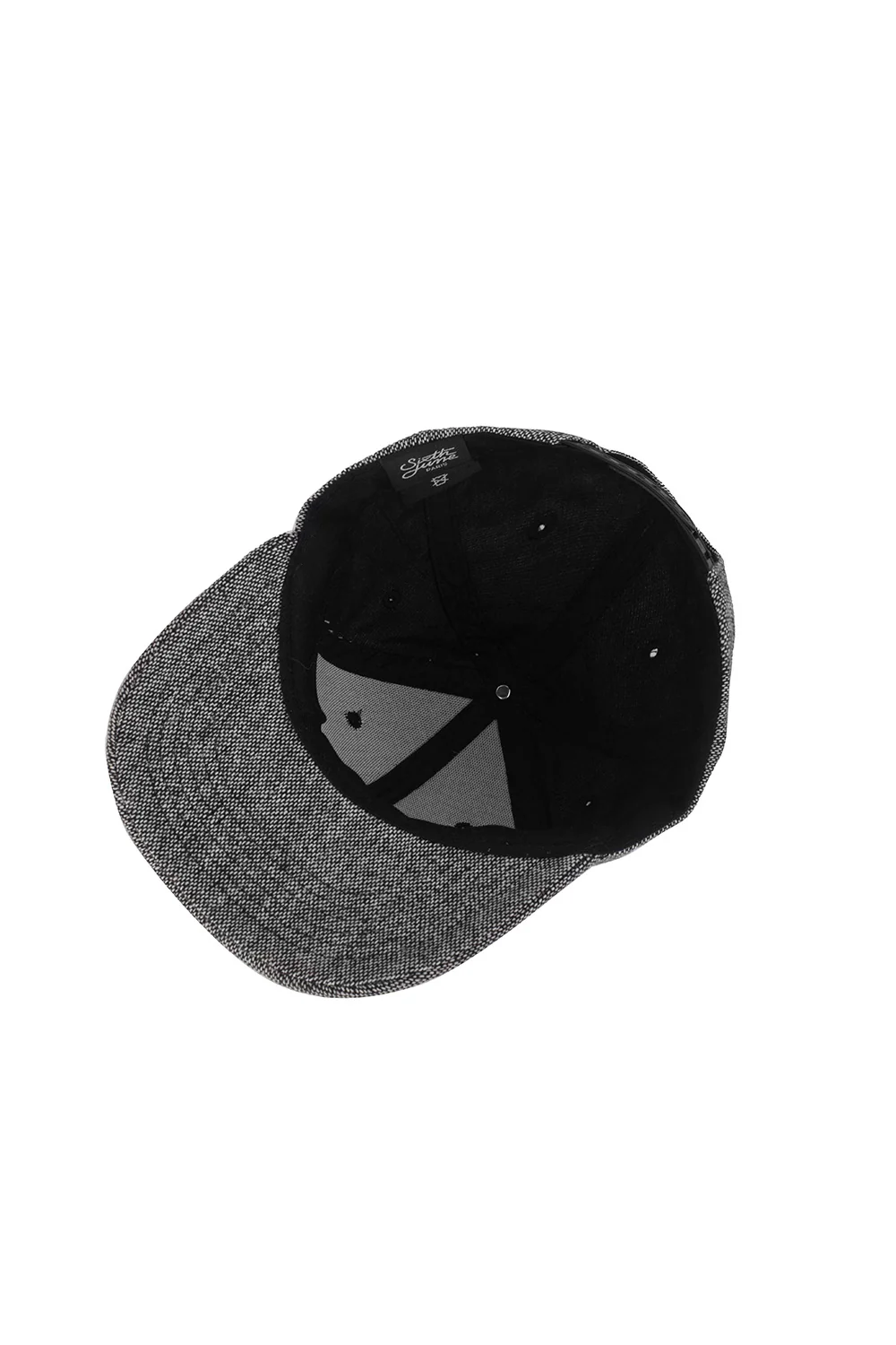 Casquette logo Sixth June tweed chiné gris M1731FCA - Image 4