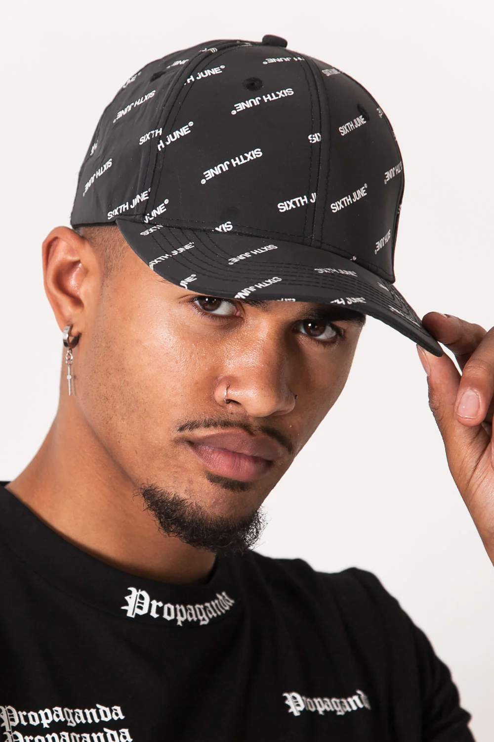 Casquette logomania réfléchissante noir - Image 3