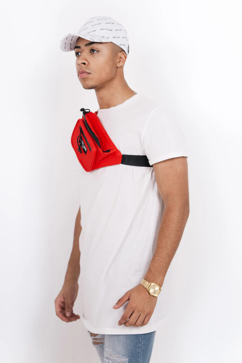 Casquette logomania blanc - Image 5