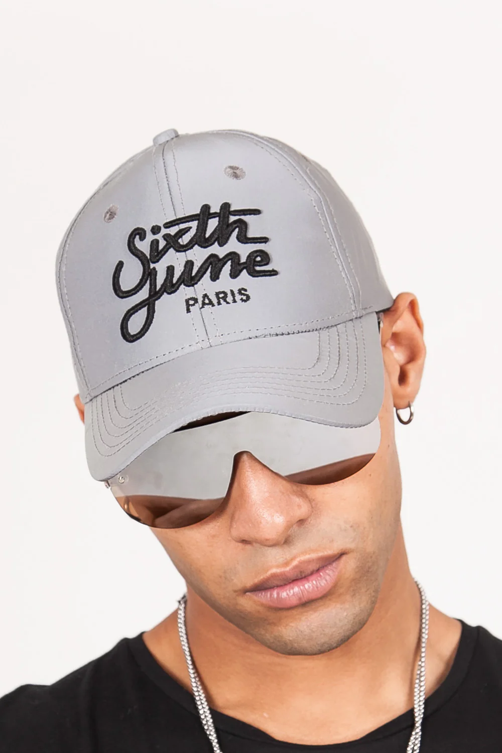 Casquette réfléchissante logo gris - Image 3