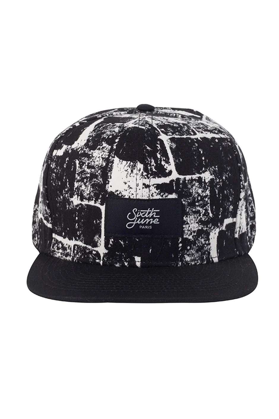 Casquette print noir blanc 1744F - Image 2