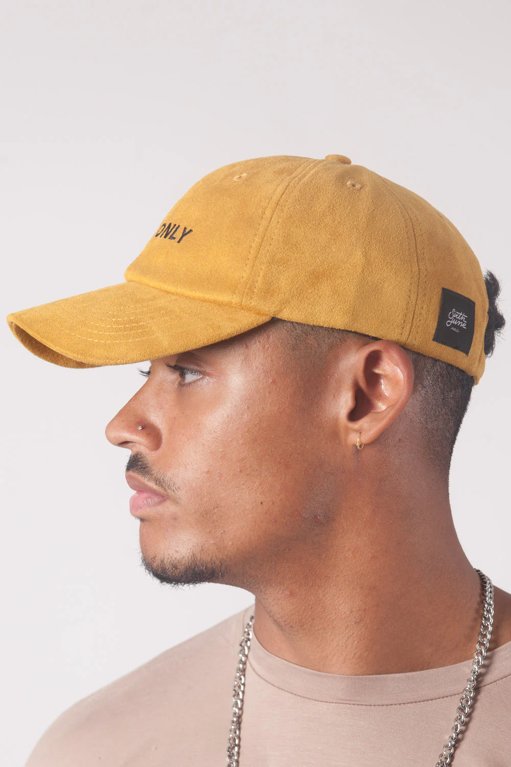 Casquette suède Crew Only jaune - Image 3