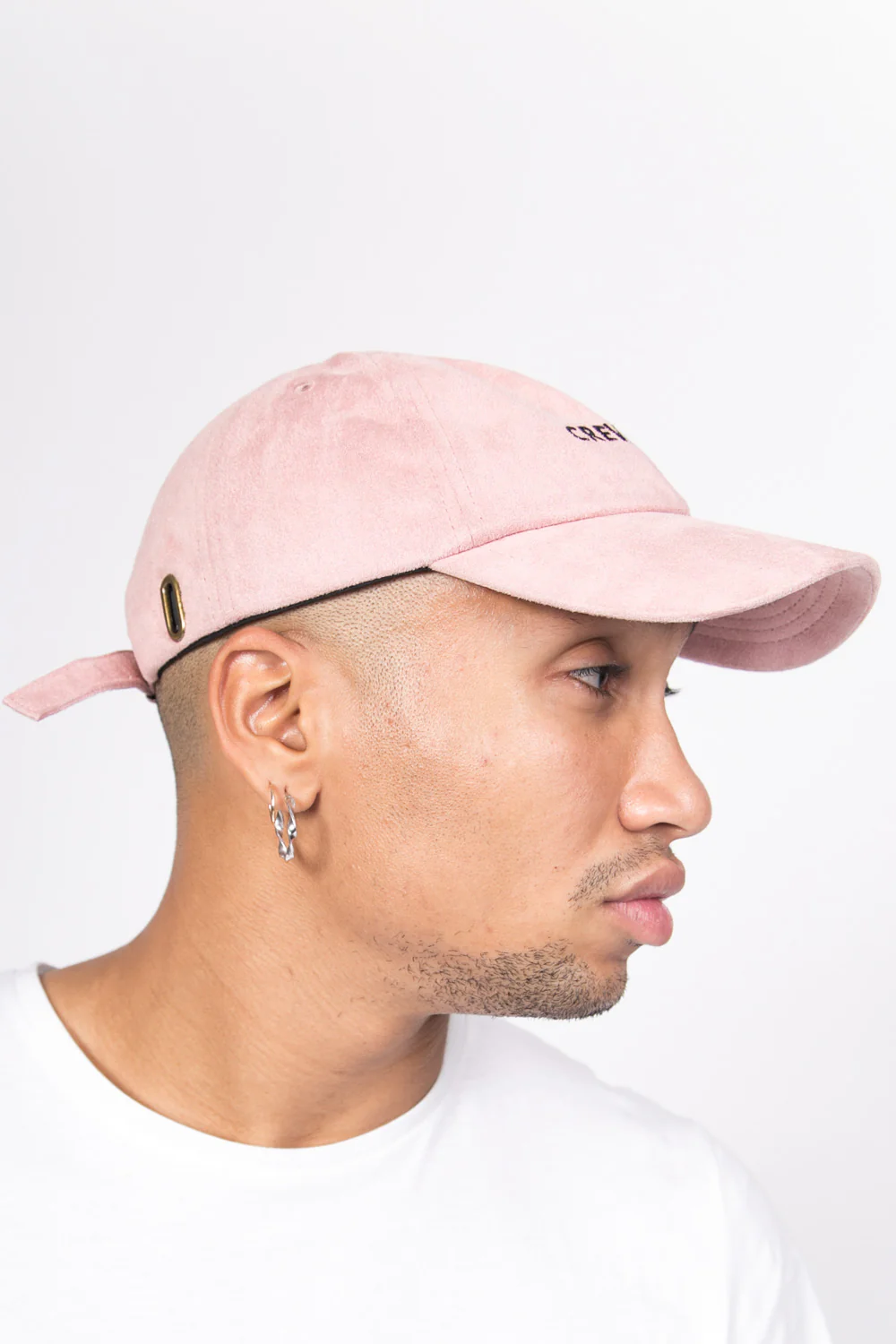 Casquette suède Crew Only rose - Image 2