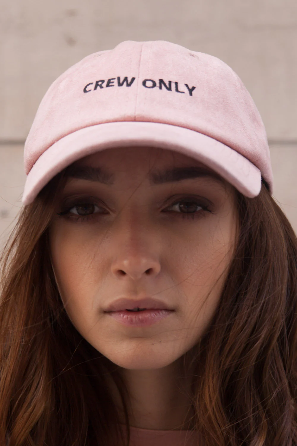 Casquette suède Crew Only rose - Image 5