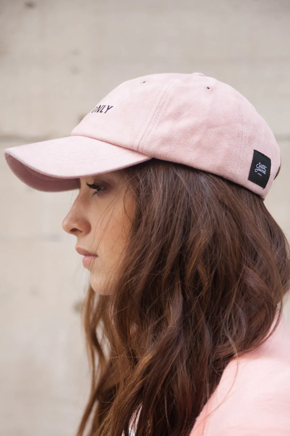 Casquette suède Crew Only rose - Image 6