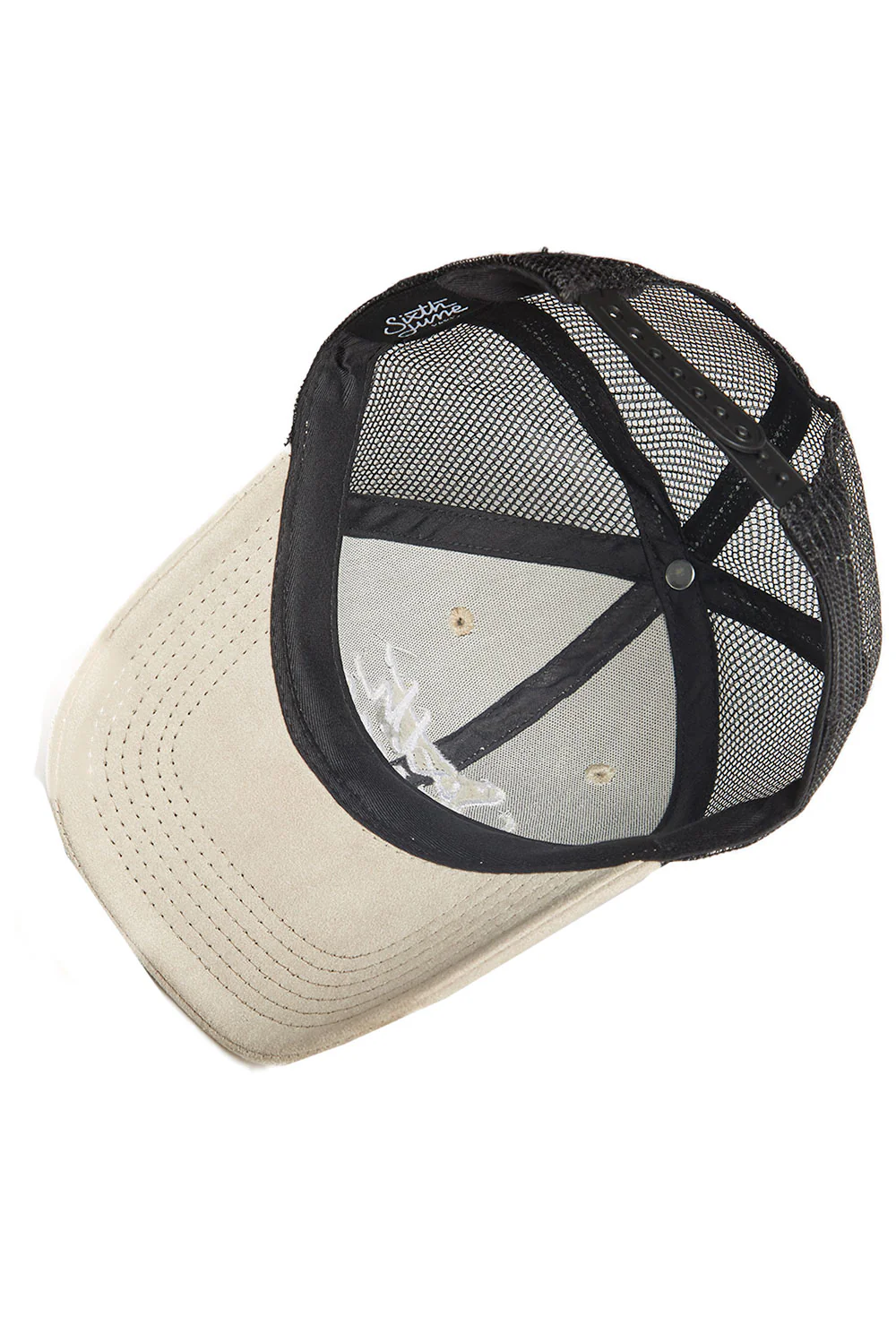 Casquette suédine brodée beige - Image 7