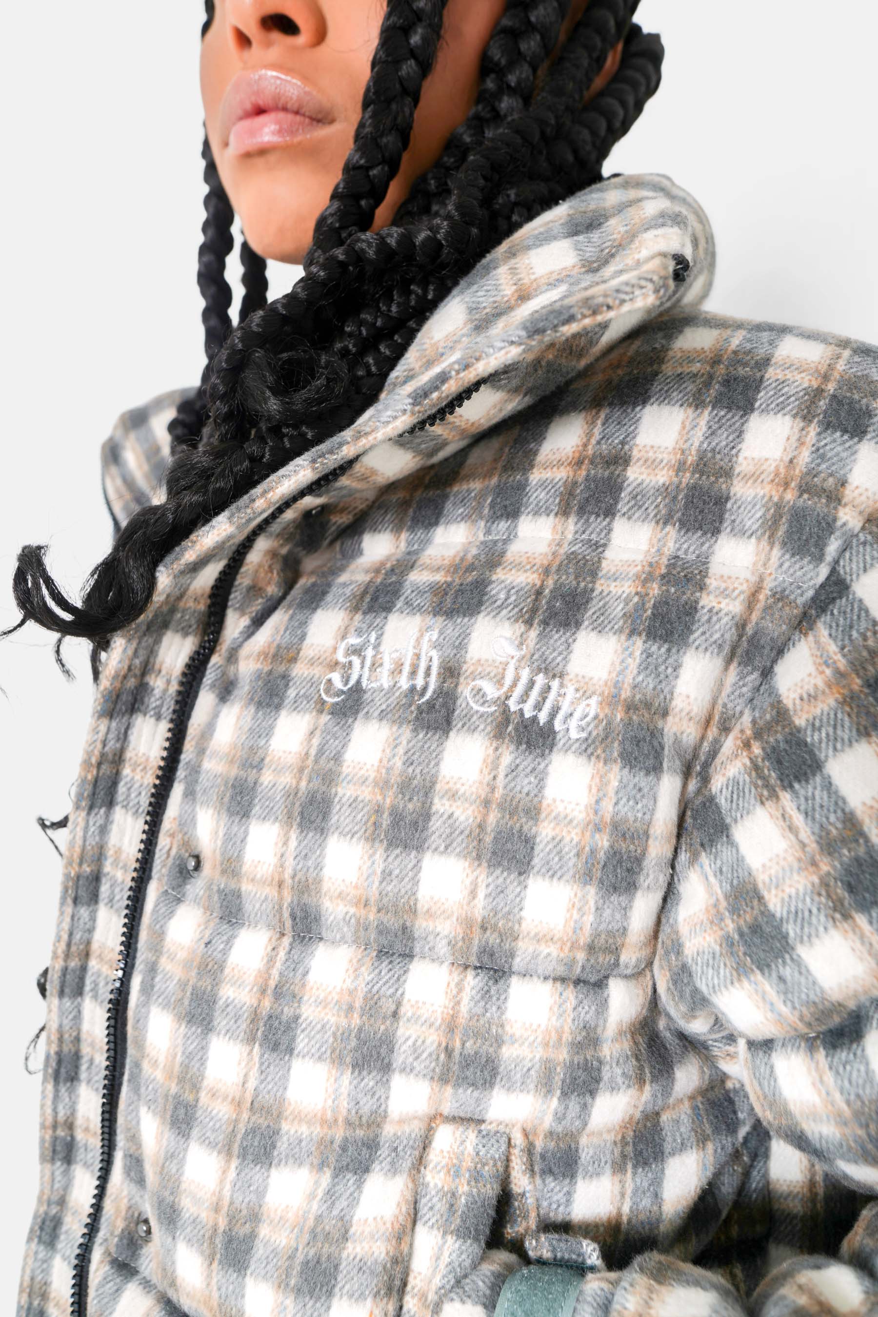 Doudoune laine logo bouclette Gris - Image 3