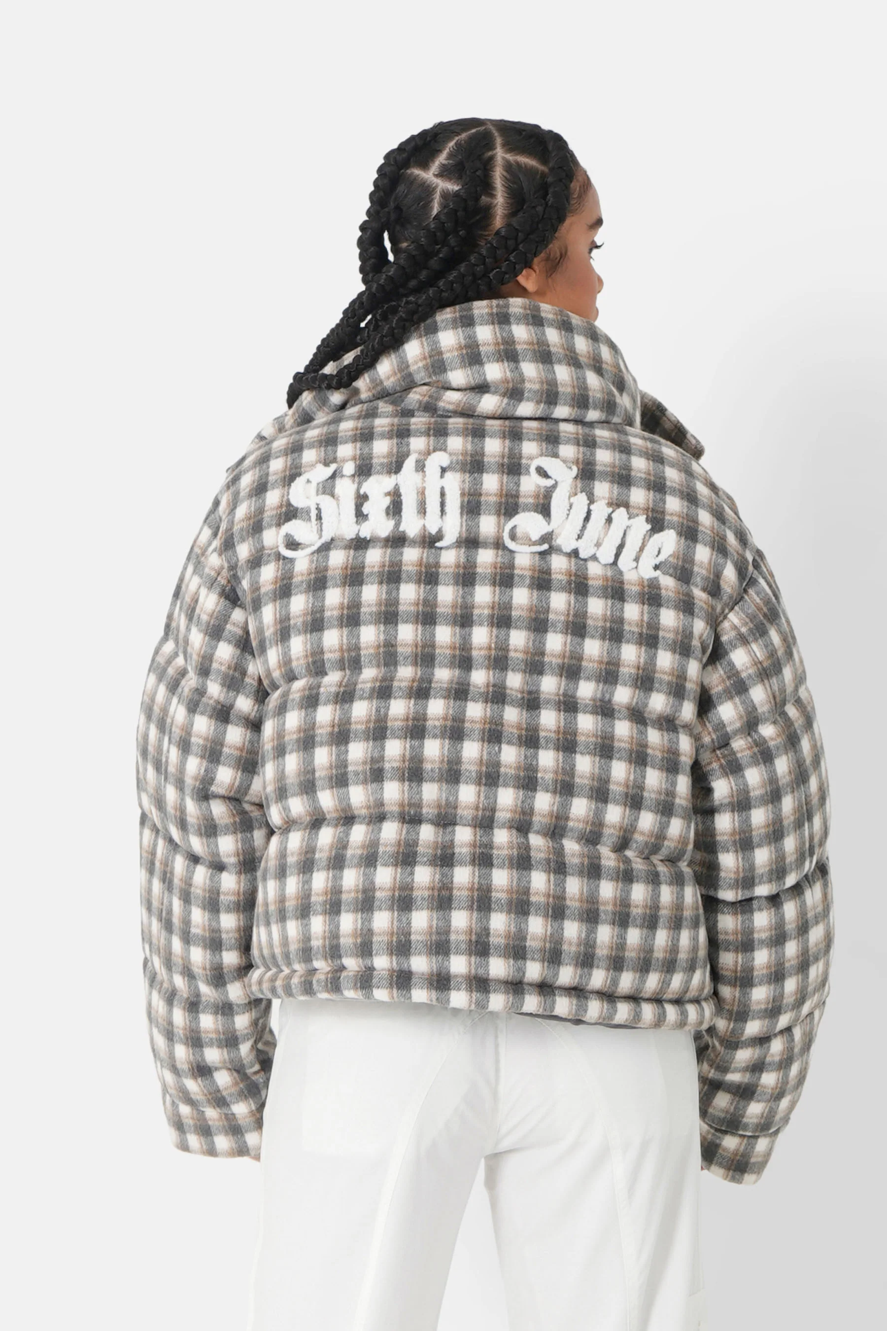 Doudoune laine logo bouclette Gris - Image 5
