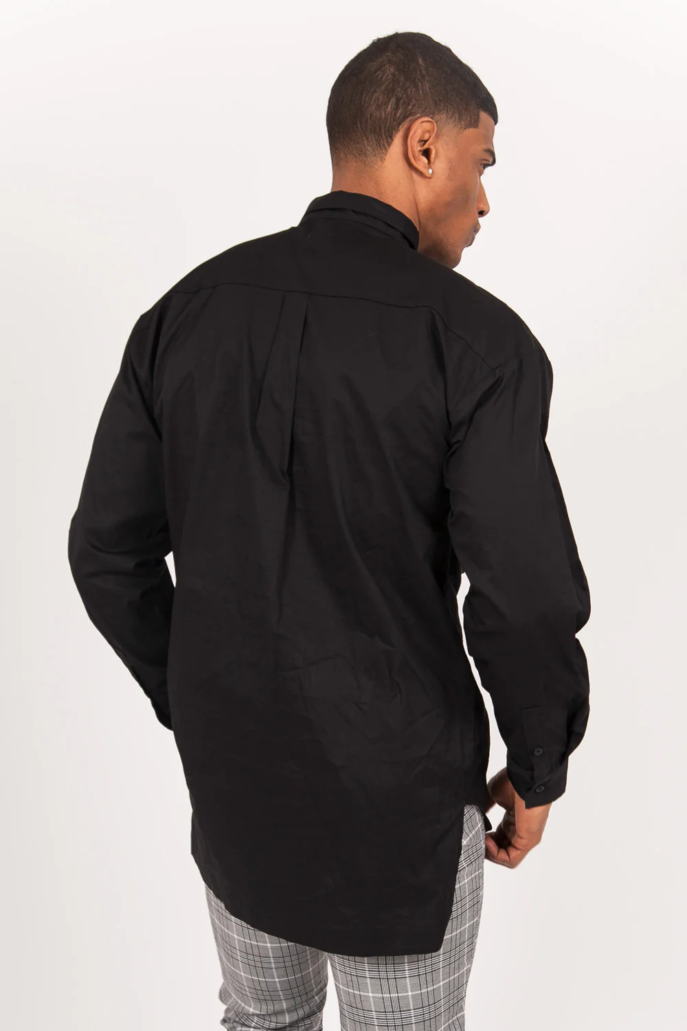 Chemise enfilable poche centrale noir - Image 5