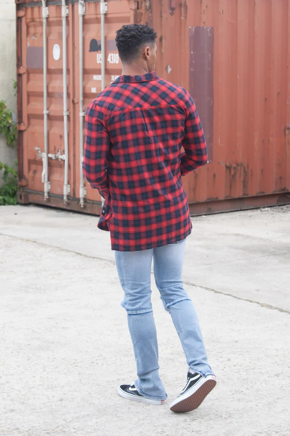 Chemise flanelle poches rouge - Image 4