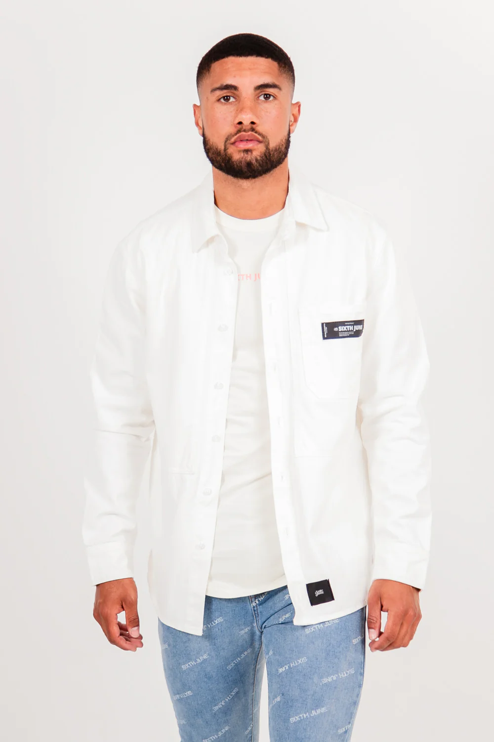 Chemise patch réfléchissant blanc - Image 2