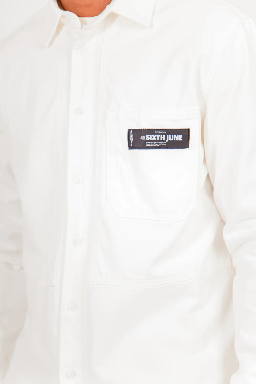 Chemise patch réfléchissant blanc - Image 3