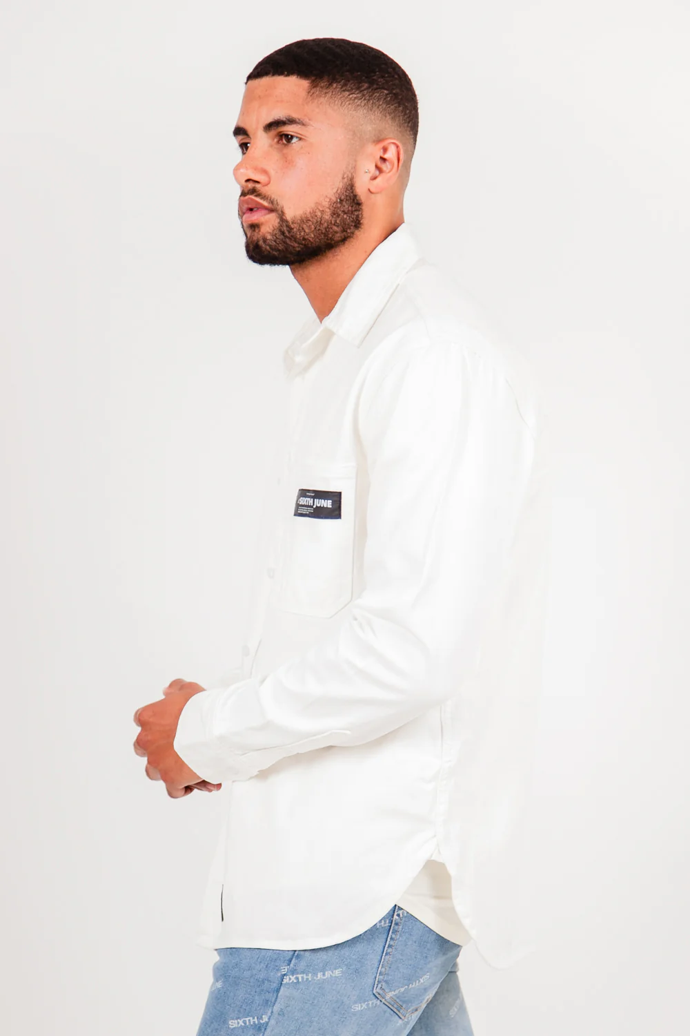 Chemise patch réfléchissant blanc - Image 4