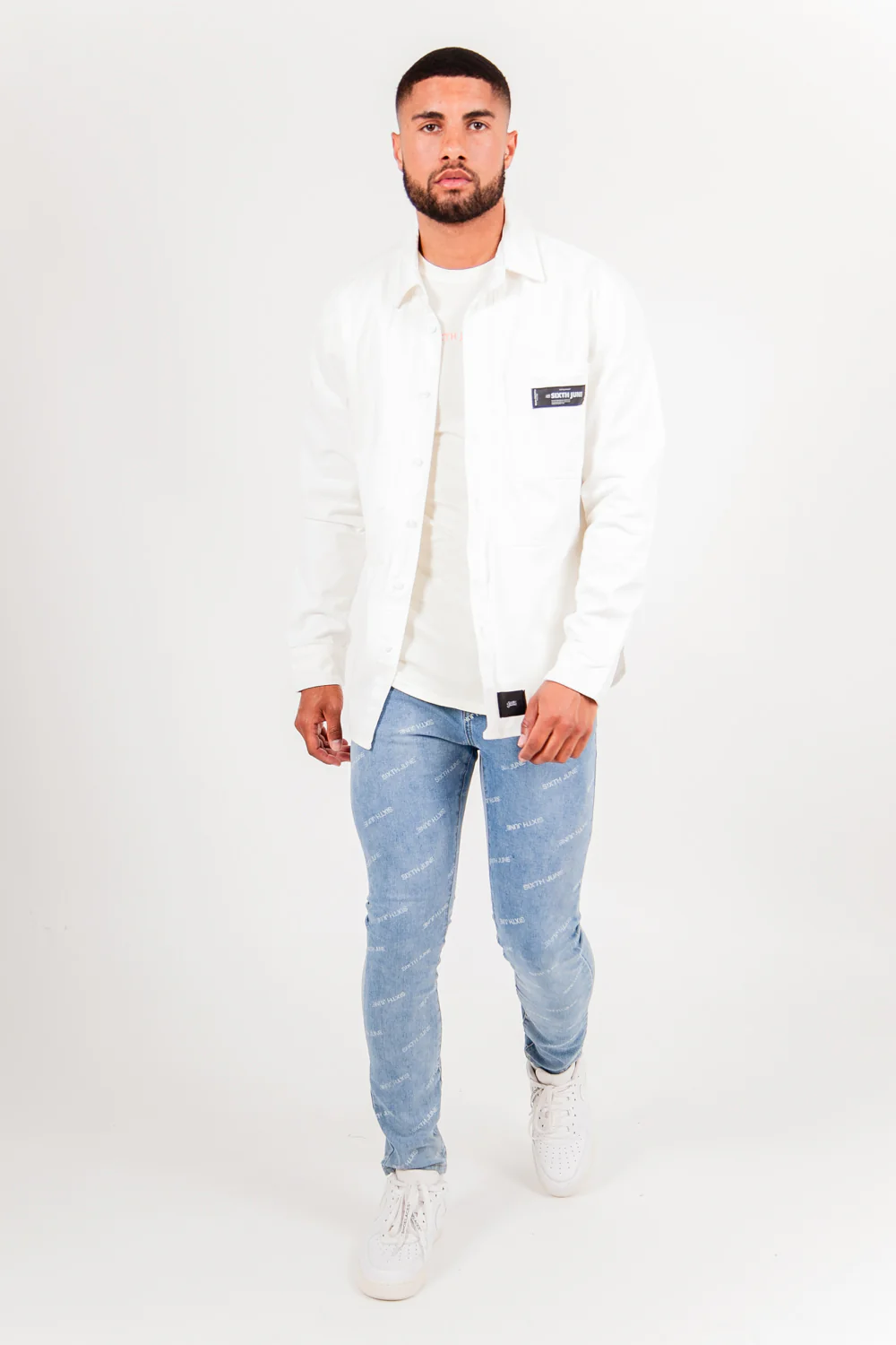 Chemise patch réfléchissant blanc - Image 6