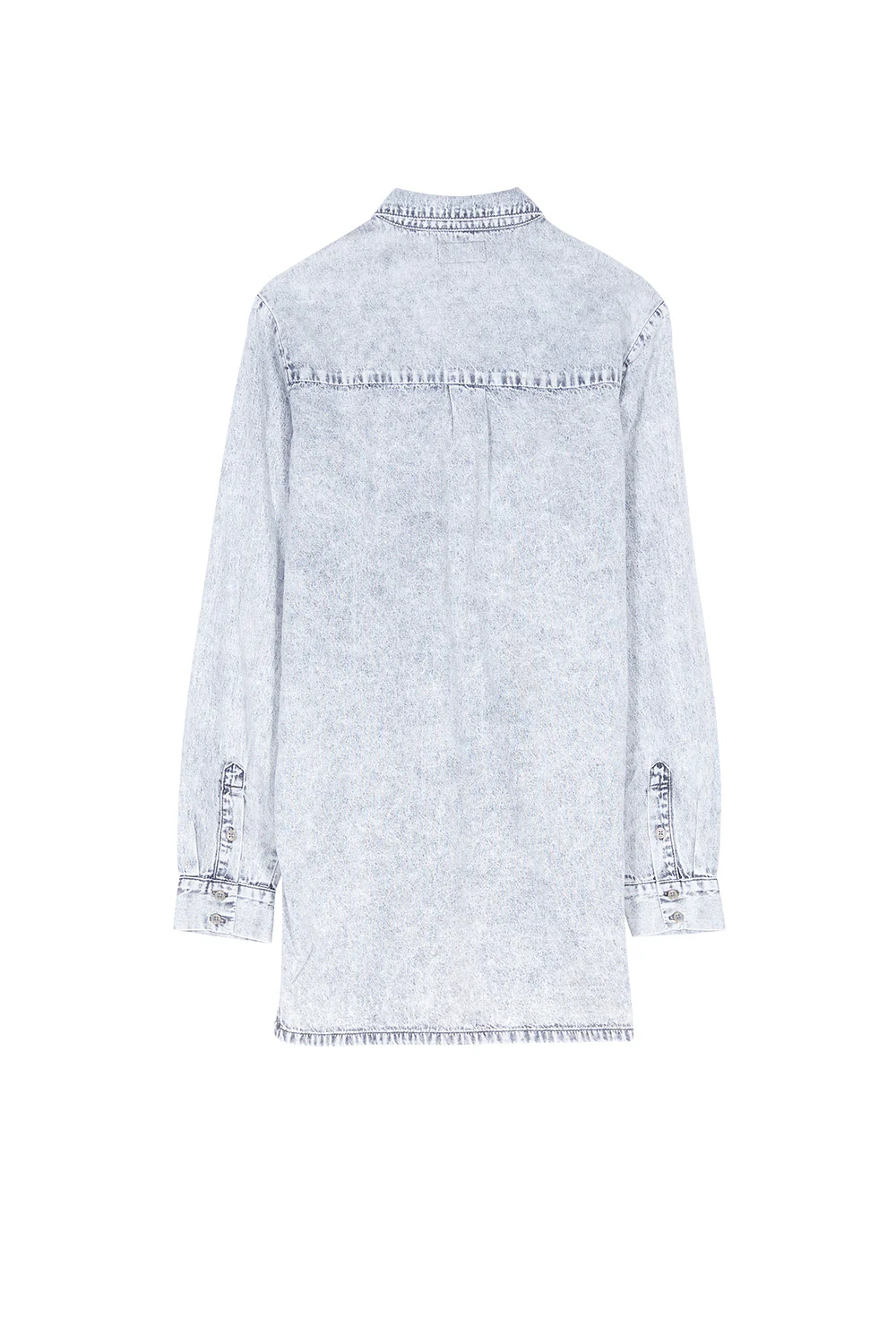 Chemise jean poches cargo gris - Image 7