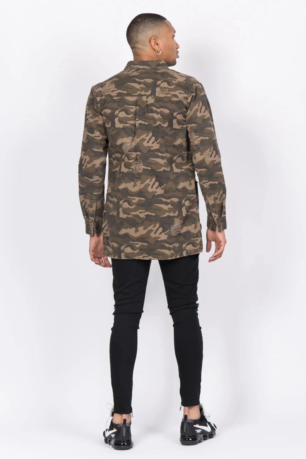 Chemise déchirée jean camouflage - Image 4