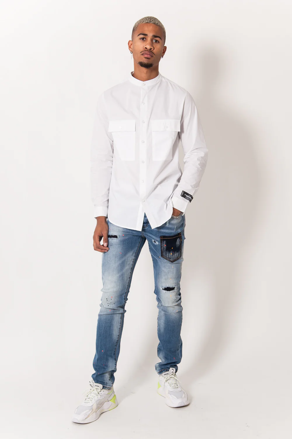 Chemise mao blanc - Image 6