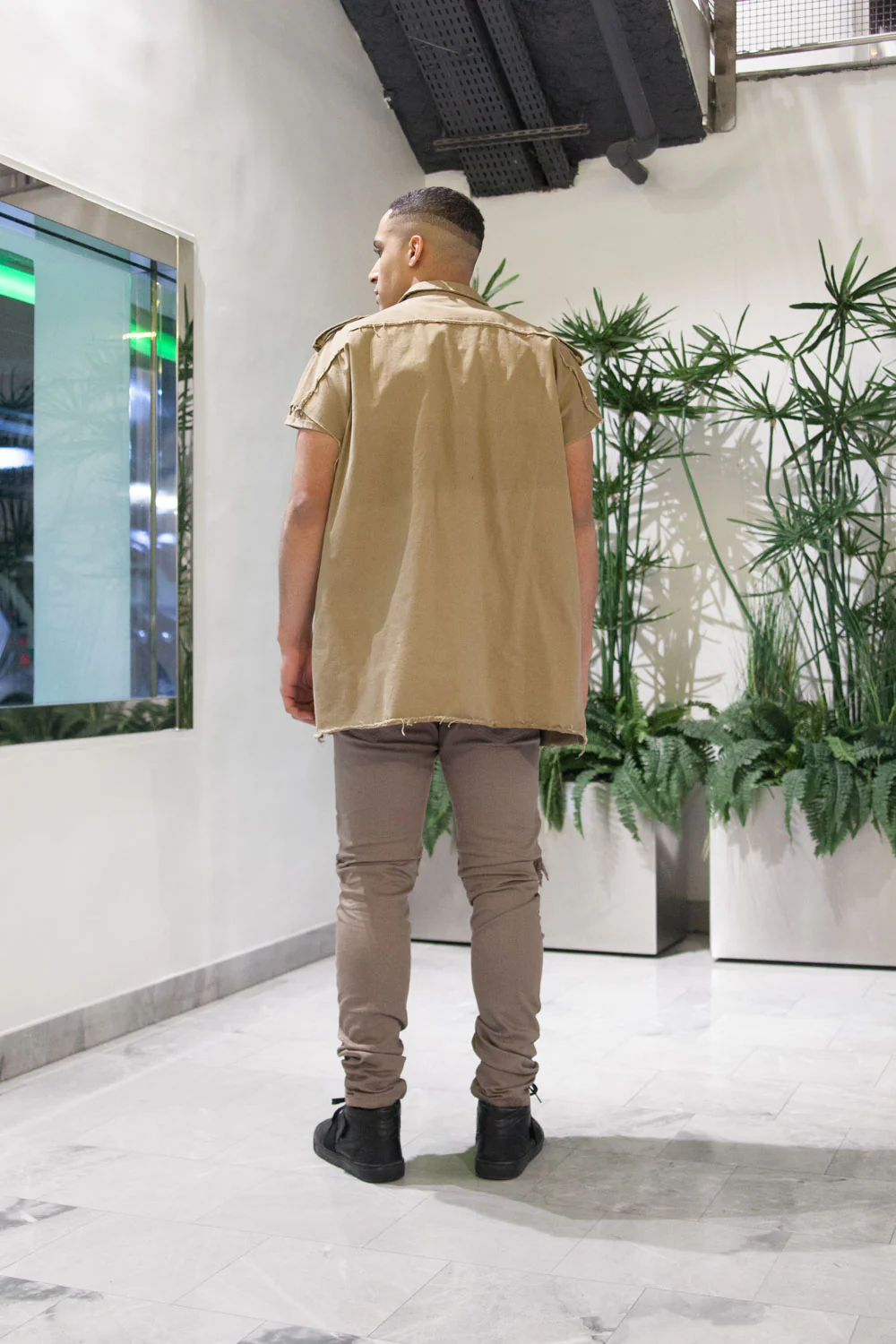 Chemise sans manches Safari beige M2425VSH - Image 3