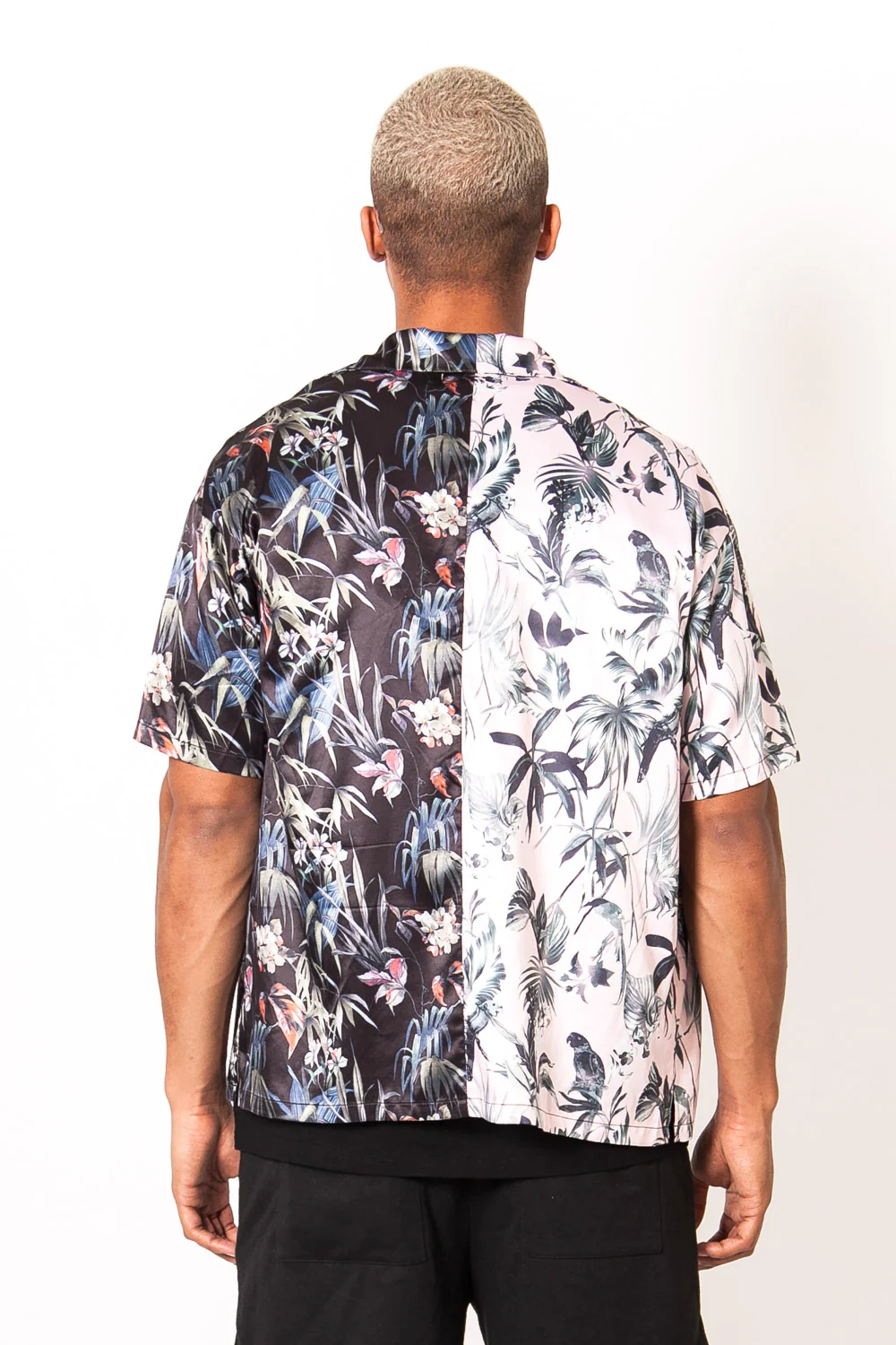Chemisette tropical bicolore rose noir - Image 5
