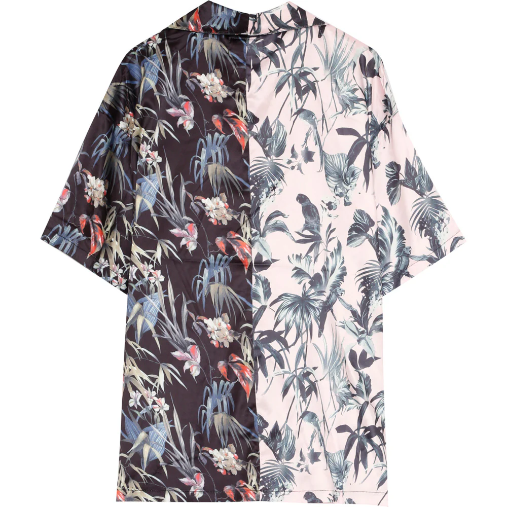 Chemisette tropical bicolore rose noir - Image 7