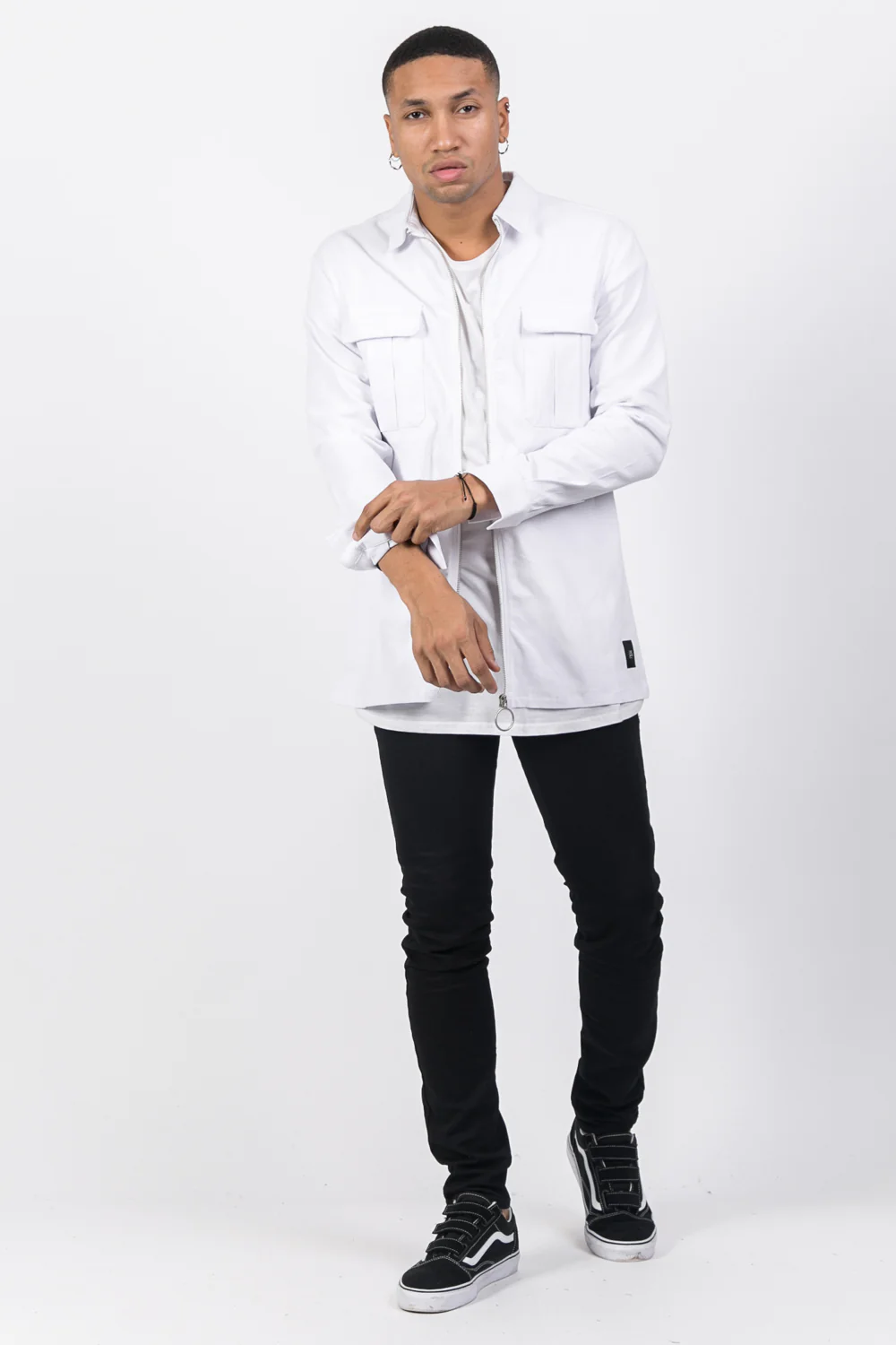 Chemise zippée cargo blanc - Image 2