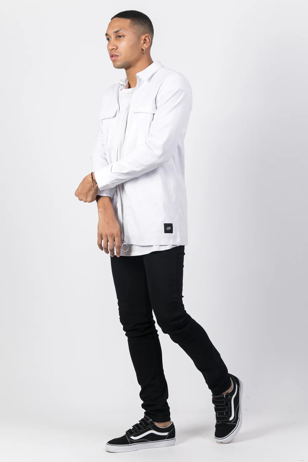 Chemise zippée cargo blanc - Image 5