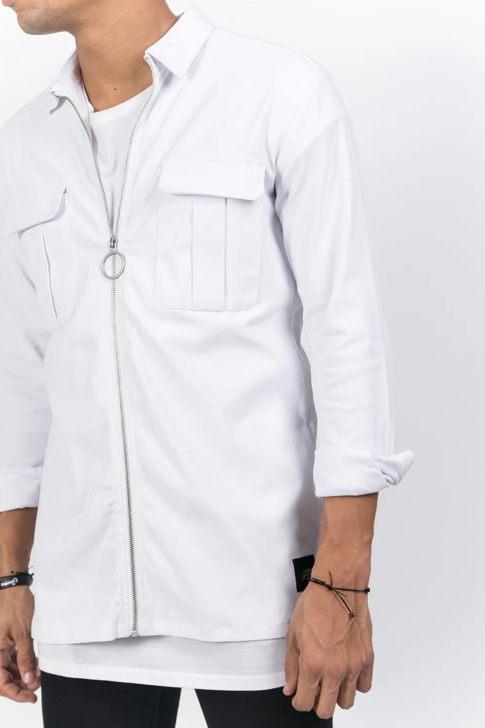 Chemise zippée cargo blanc - Image 6