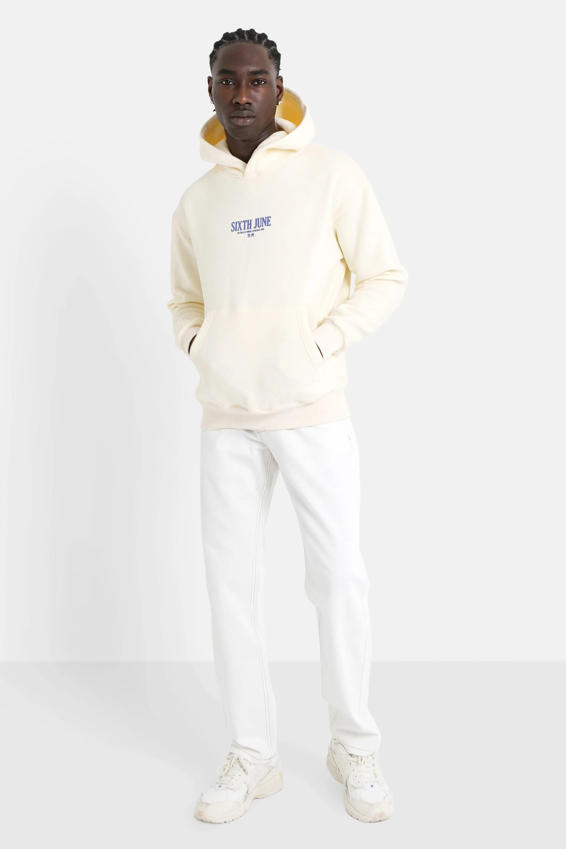Sweat capuche signes zodiaque Jaune clair - Image 2