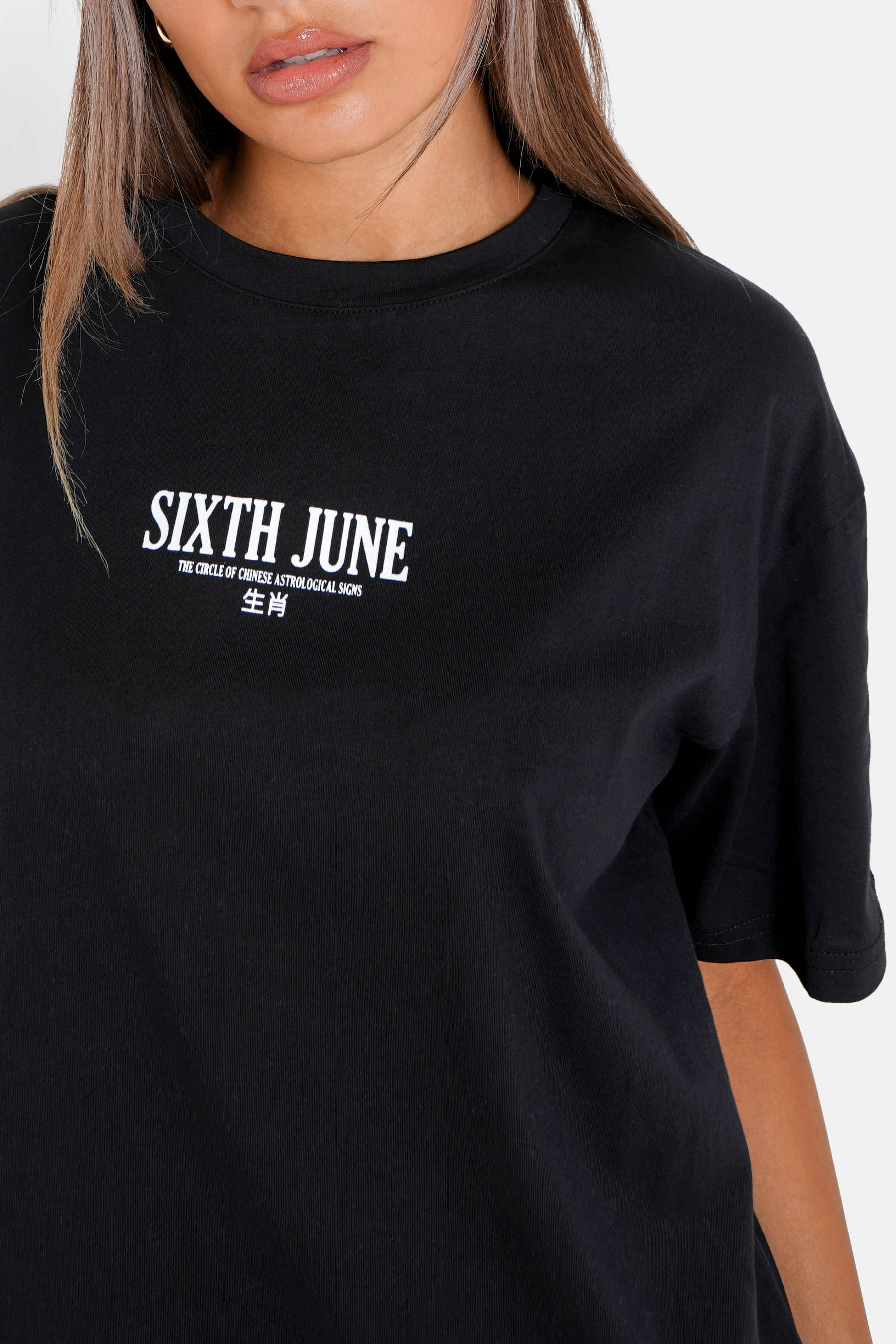 T-shirt astrologie chinese long Noir - Image 4