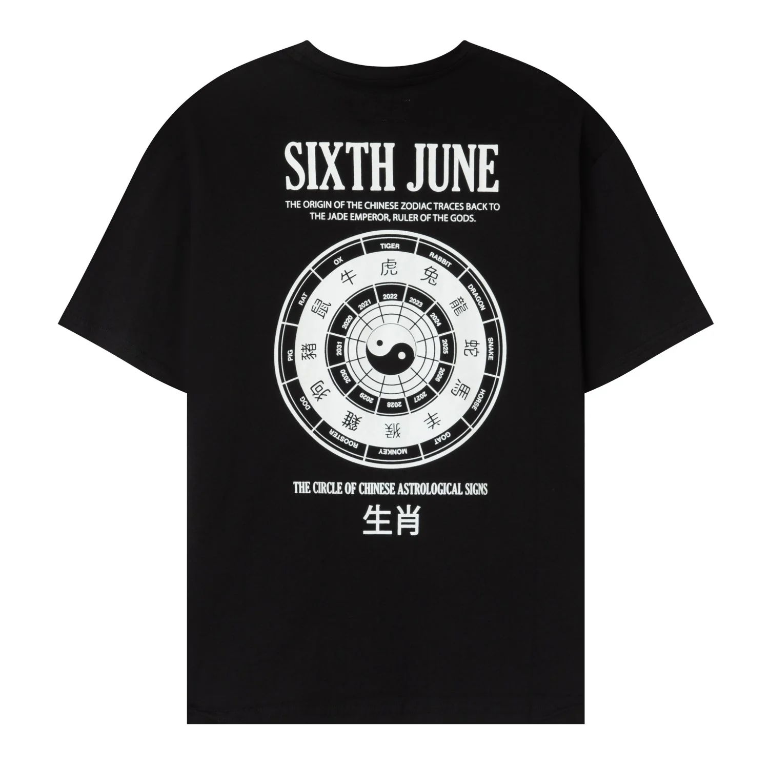 T-shirt astrologie chinese long Noir - Image 6
