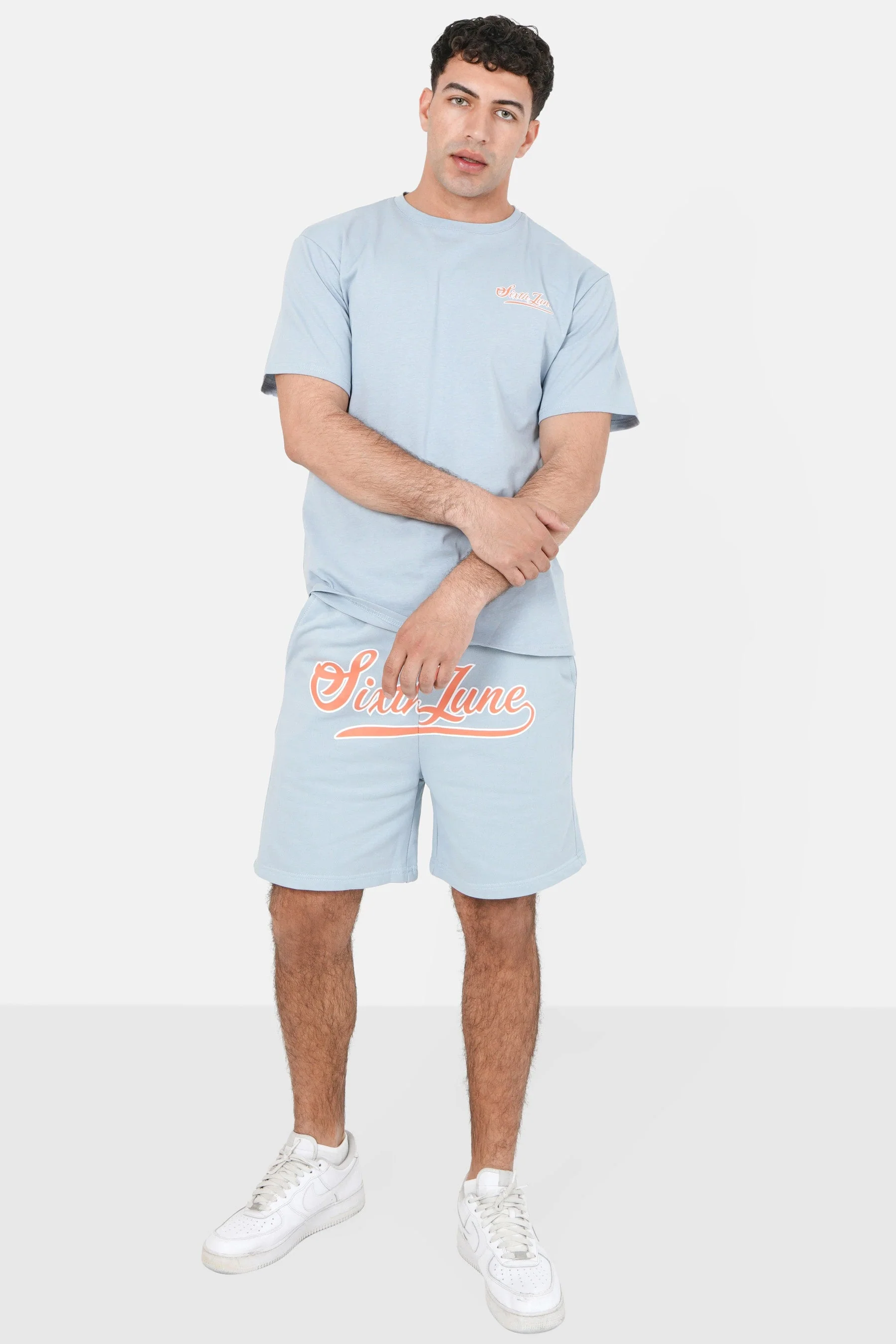 Short logo rétro Bleu clair - Image 2