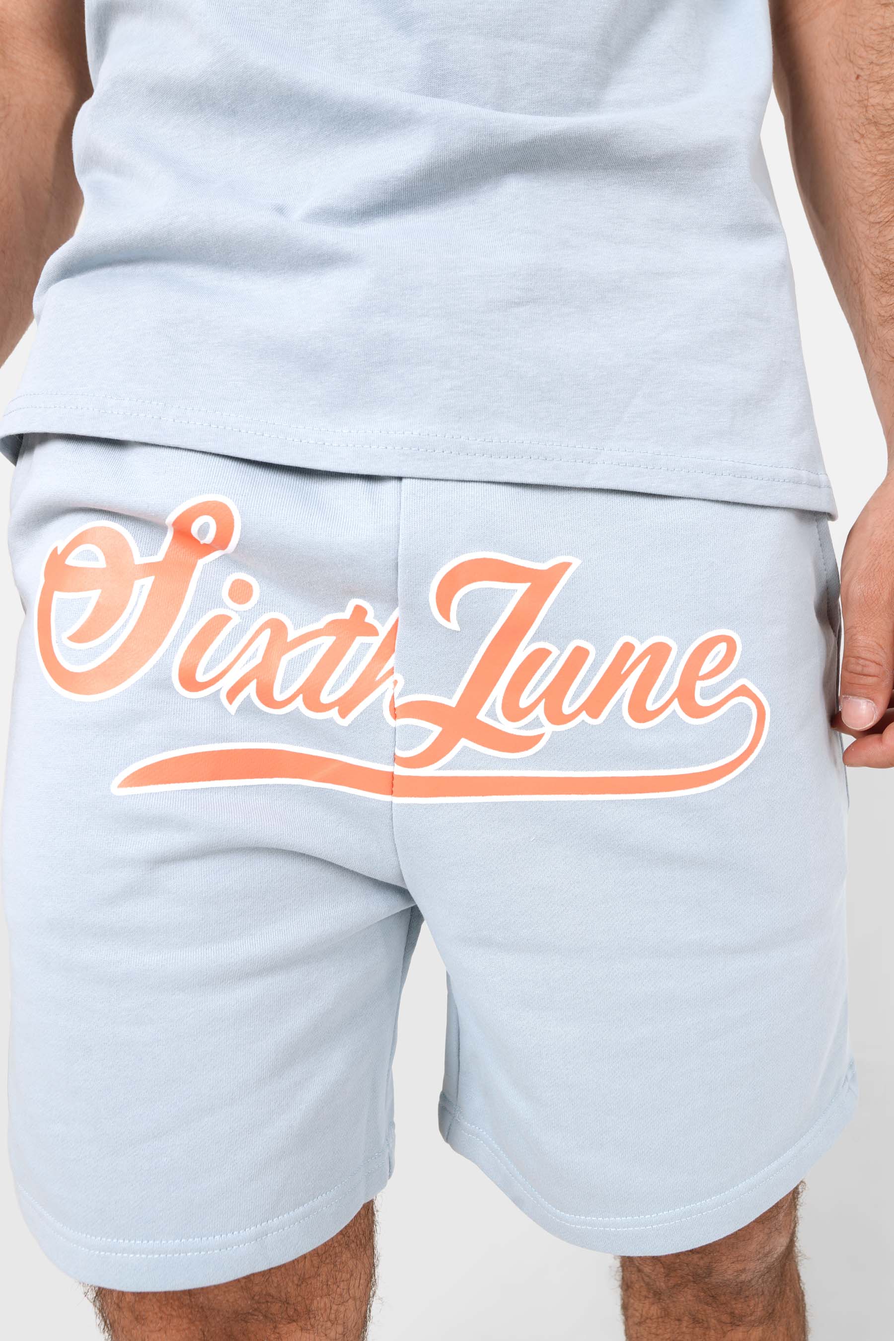 Short logo rétro Bleu clair - Image 3