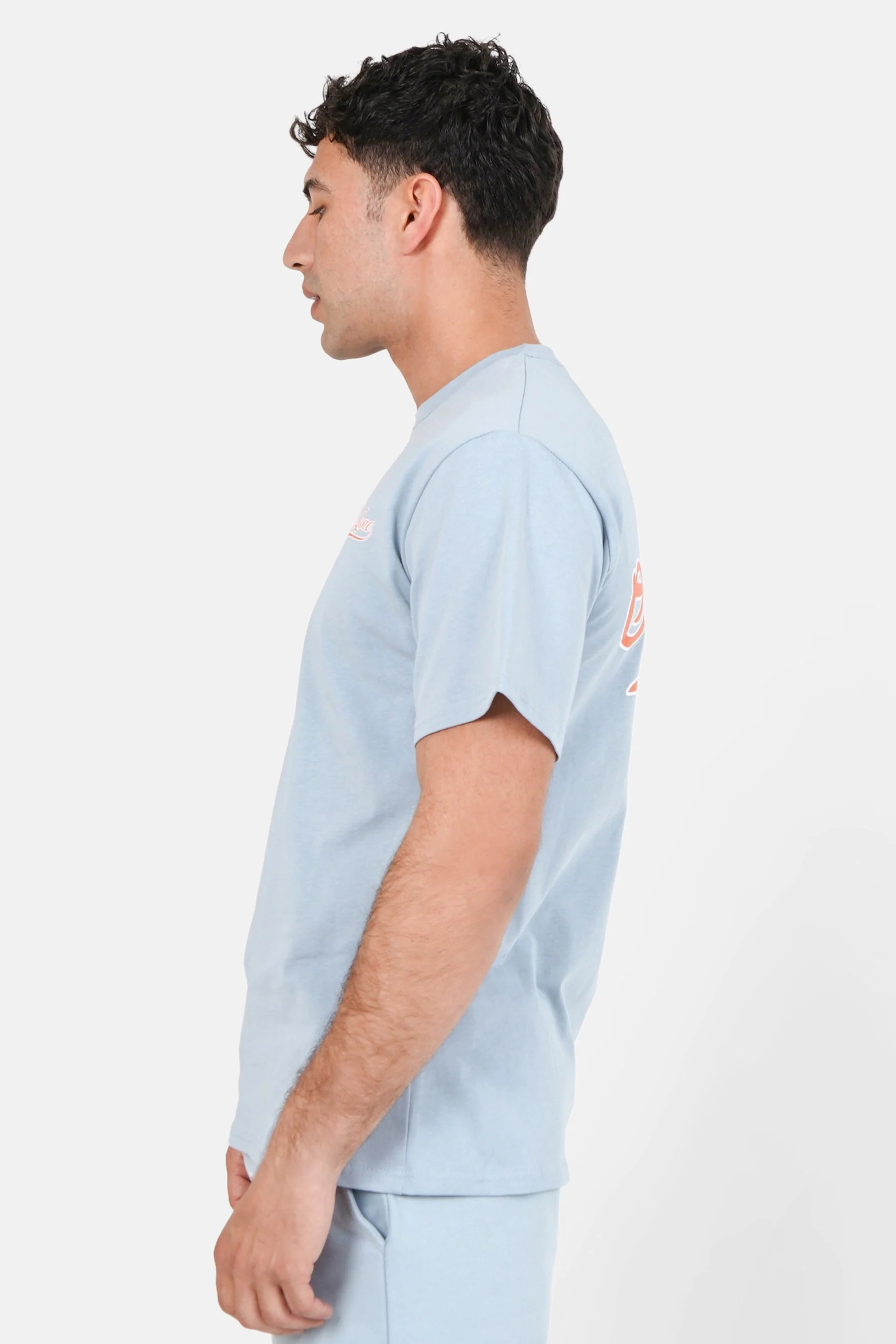 T-shirt rétro logo bleu clair - Image 4