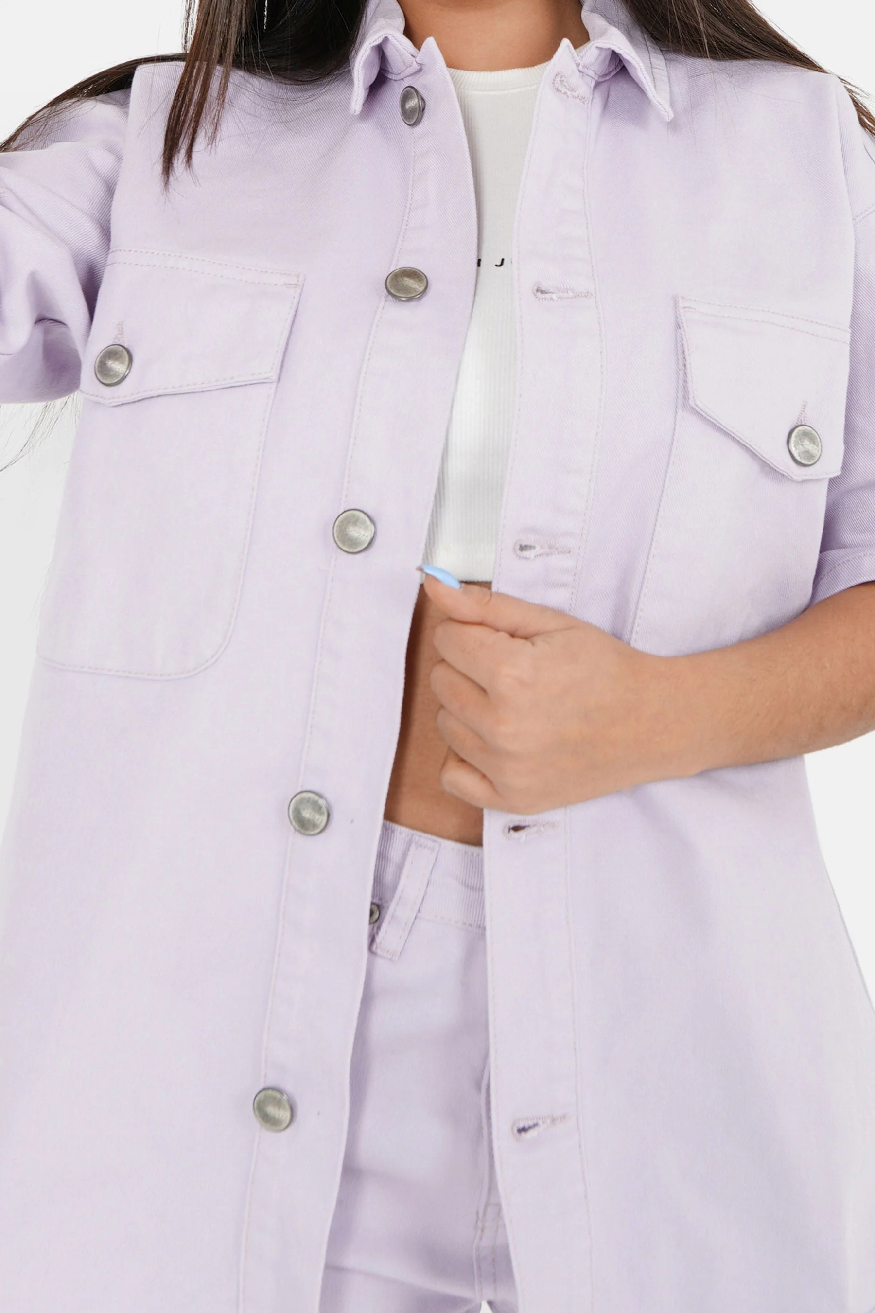 COLORFUL oversized denim jacket - Image 3