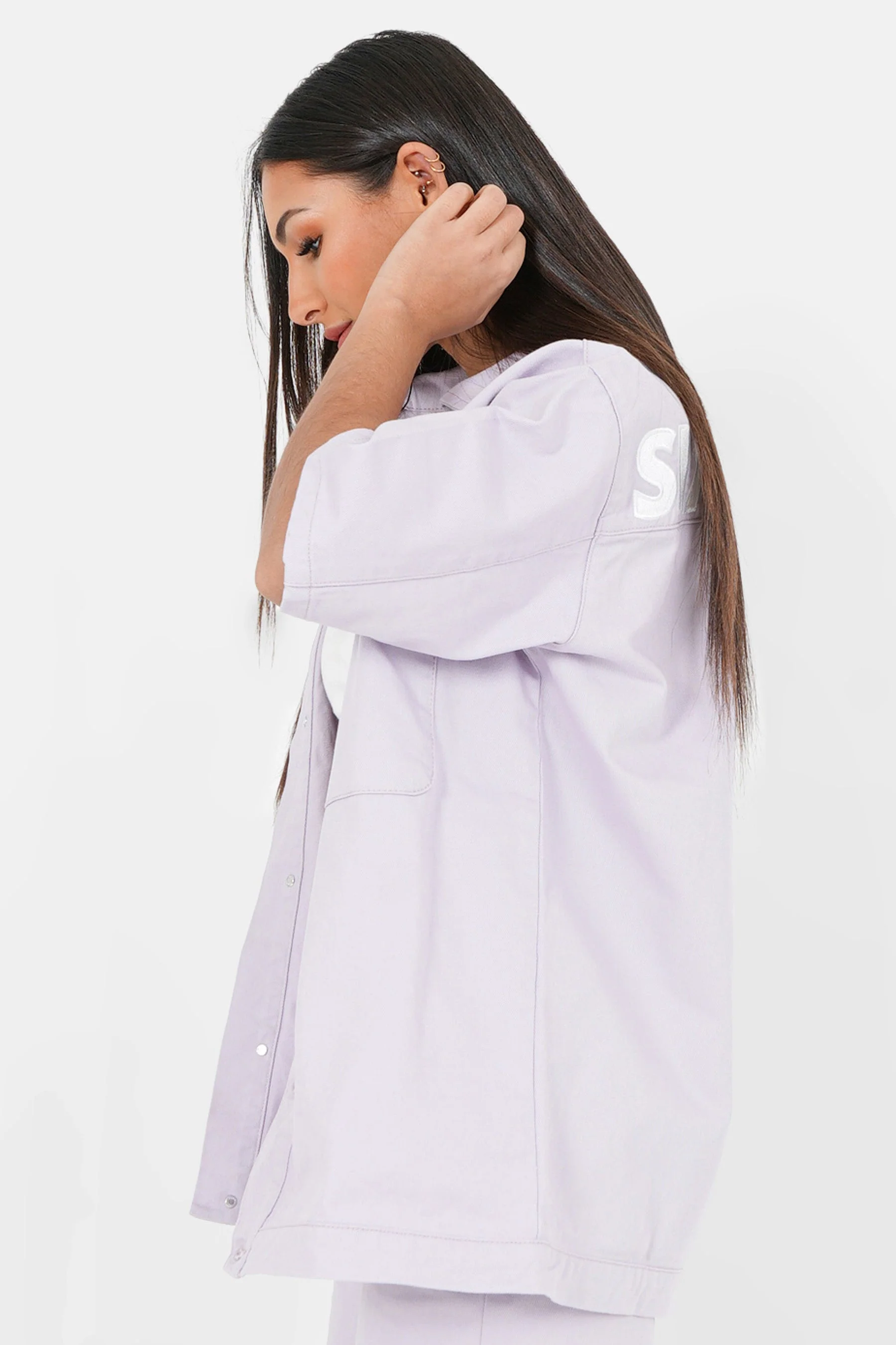 COLORFUL oversized denim jacket - Image 4
