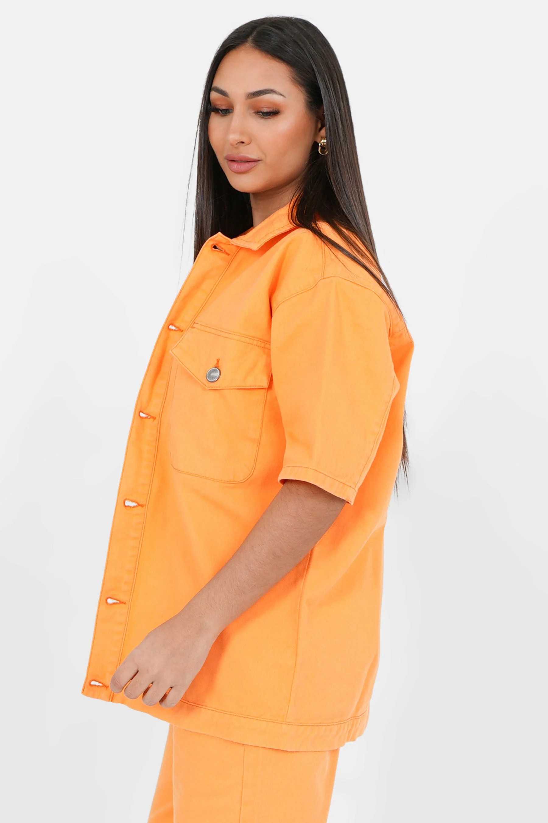 Veste brodé oversize Orange - Image 4