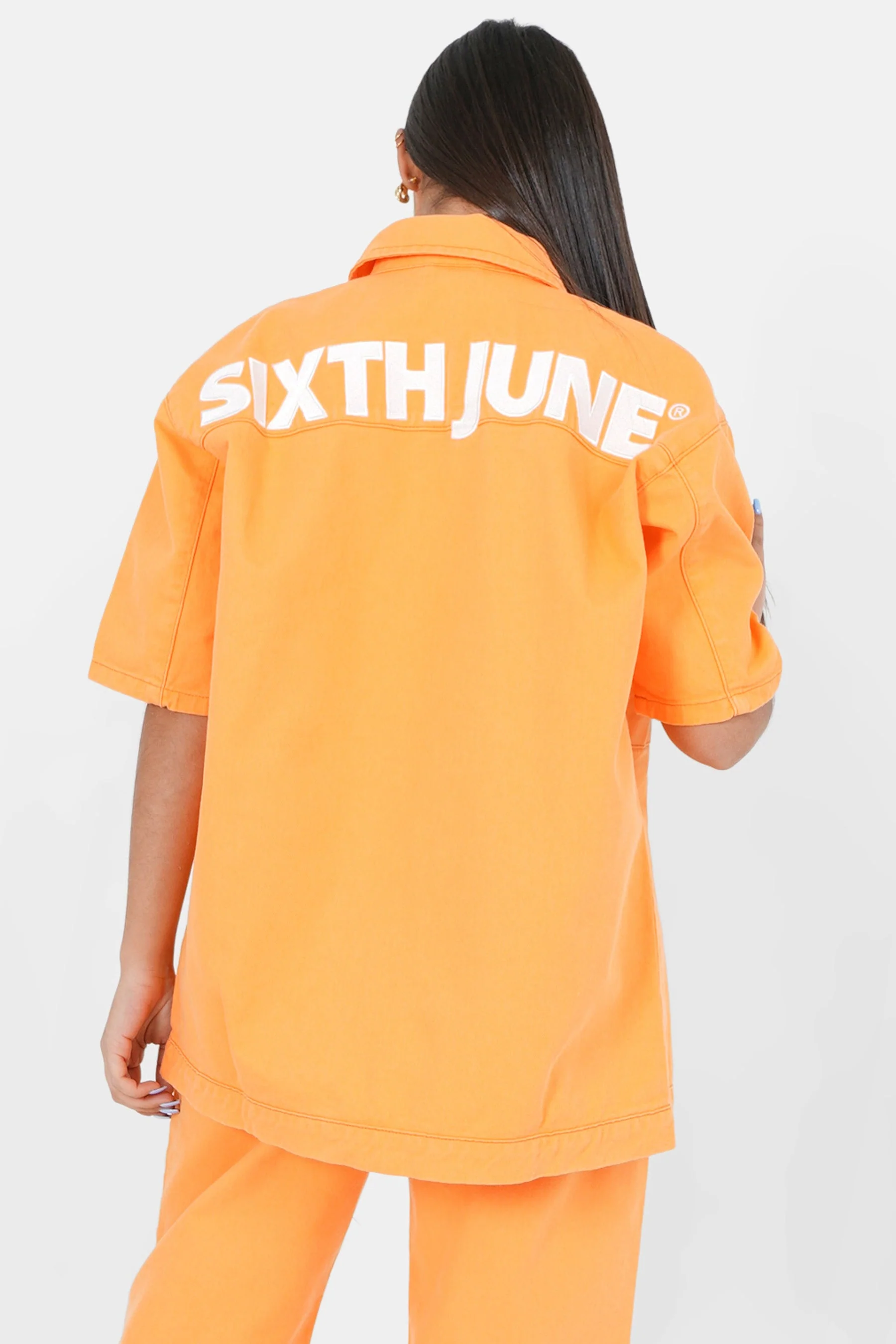 Veste brodé oversize Orange - Image 5