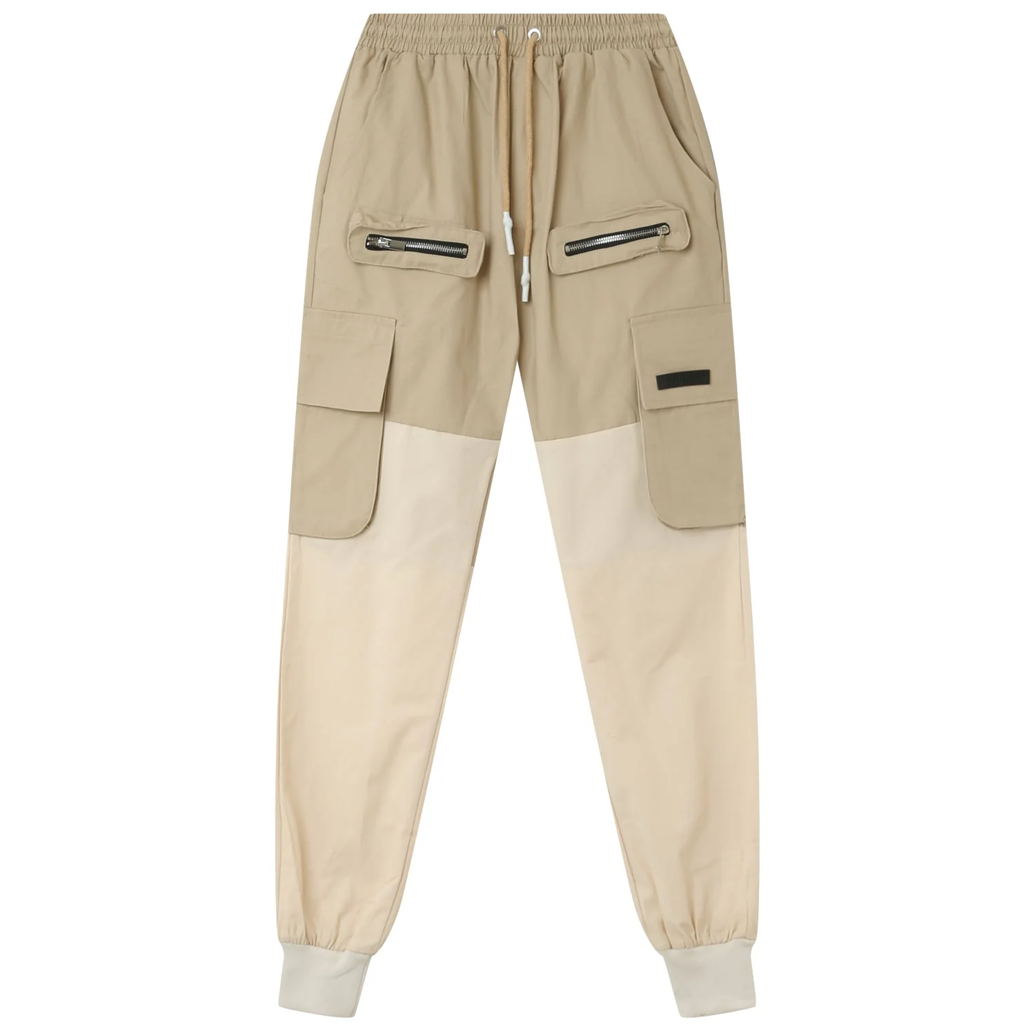 Pantalon cargo bicolore Beige - Image 6