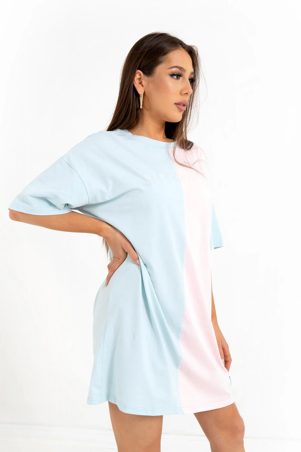 Robe bicolore Rose clair - Image 4