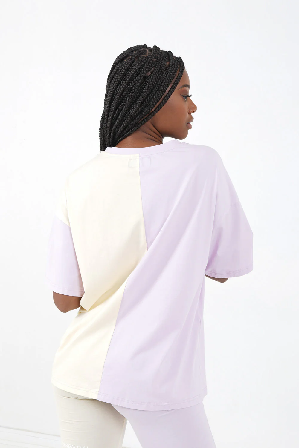 T-shirt bicolore Violet clair - Image 4