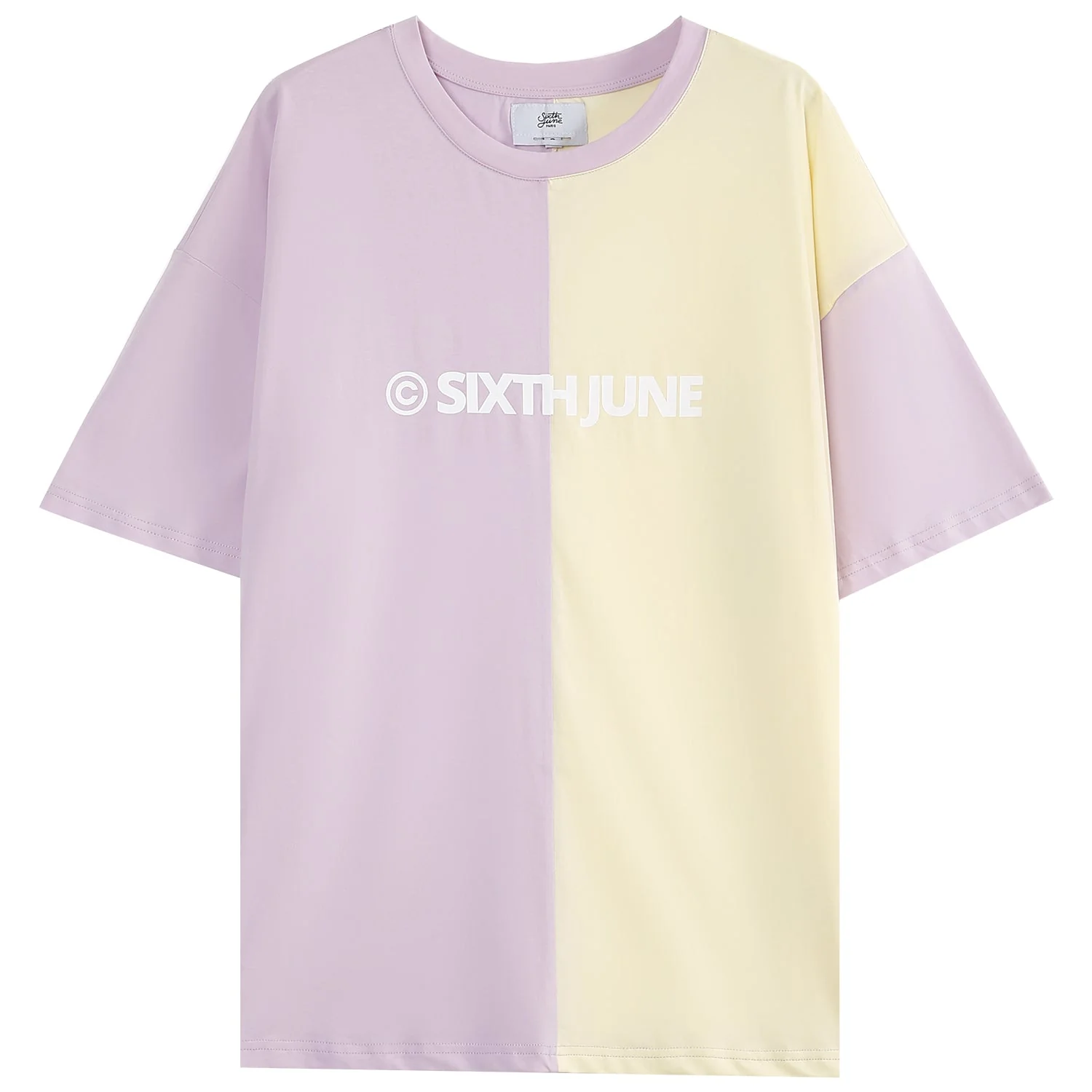 T-shirt bicolore Violet clair - Image 5
