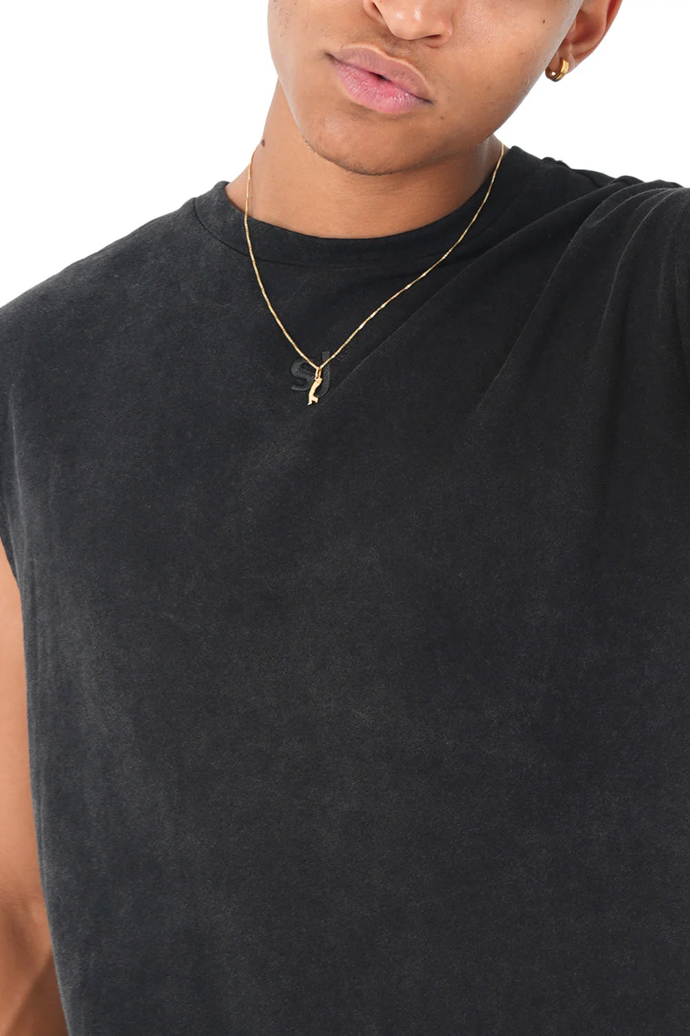 Pull sans manches monogramme SJ Noir - Image 3