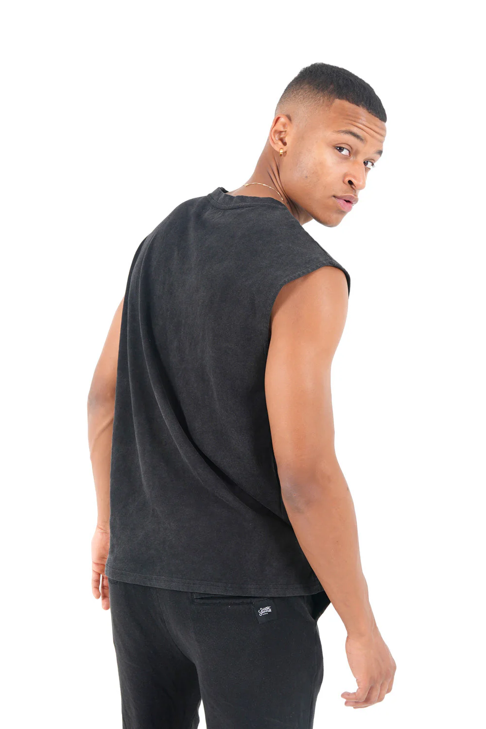 Pull sans manches monogramme SJ Noir - Image 5