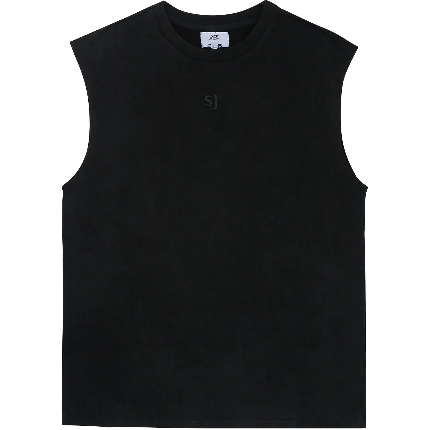 Pull sans manches monogramme SJ Noir - Image 6
