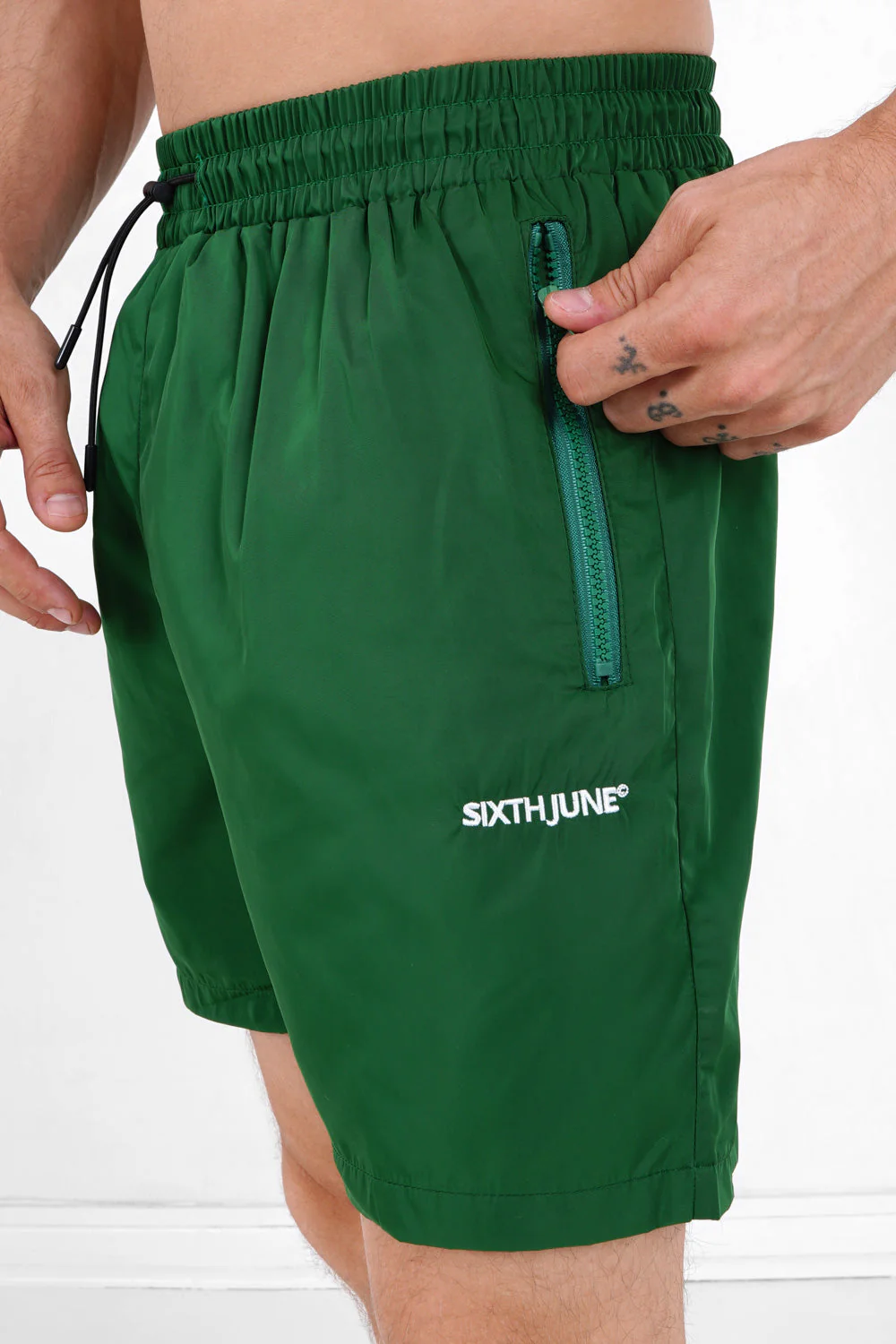 Short de bain logo Vert foncé - Image 3