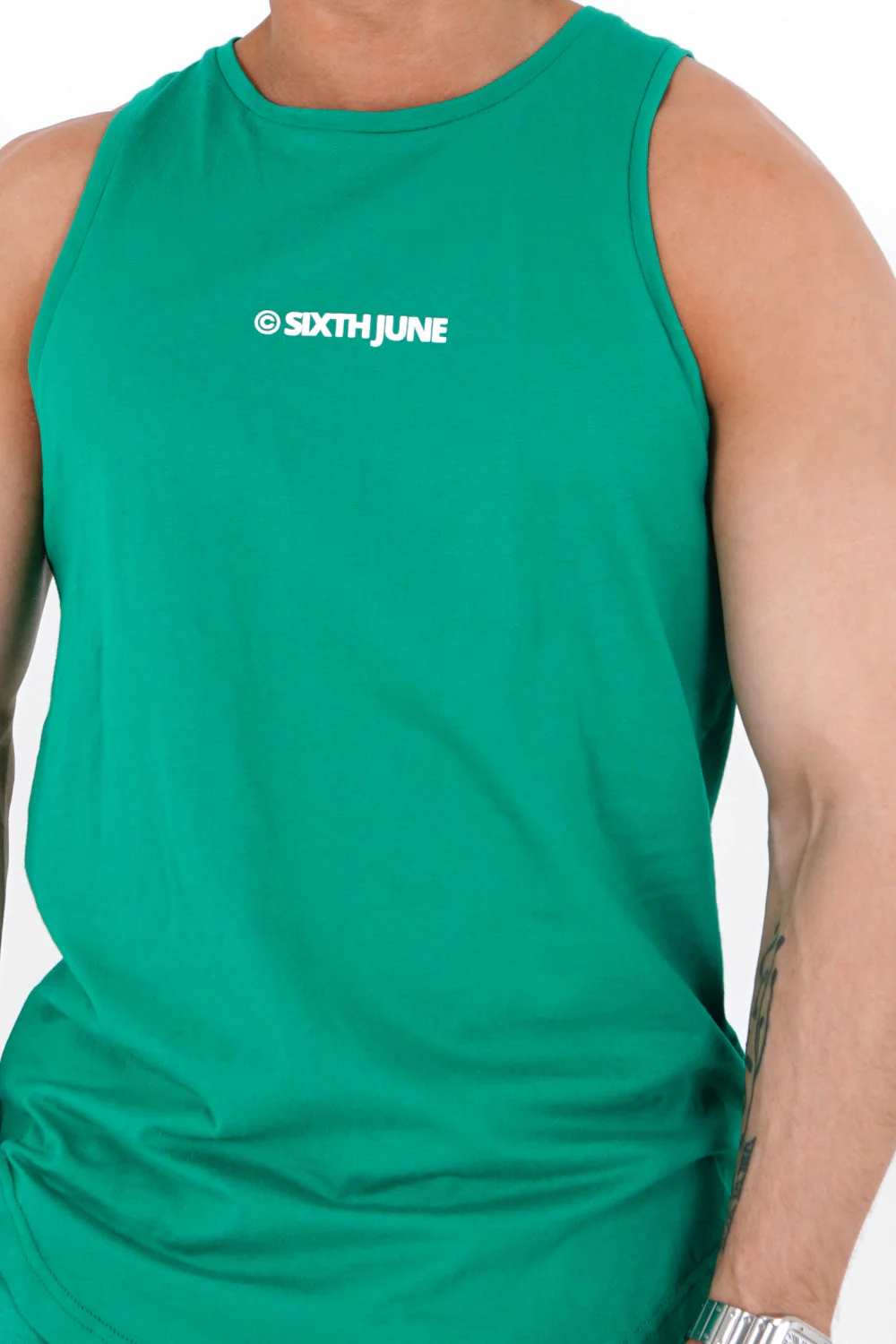 Débardeur logo imprimé Vert - Image 3