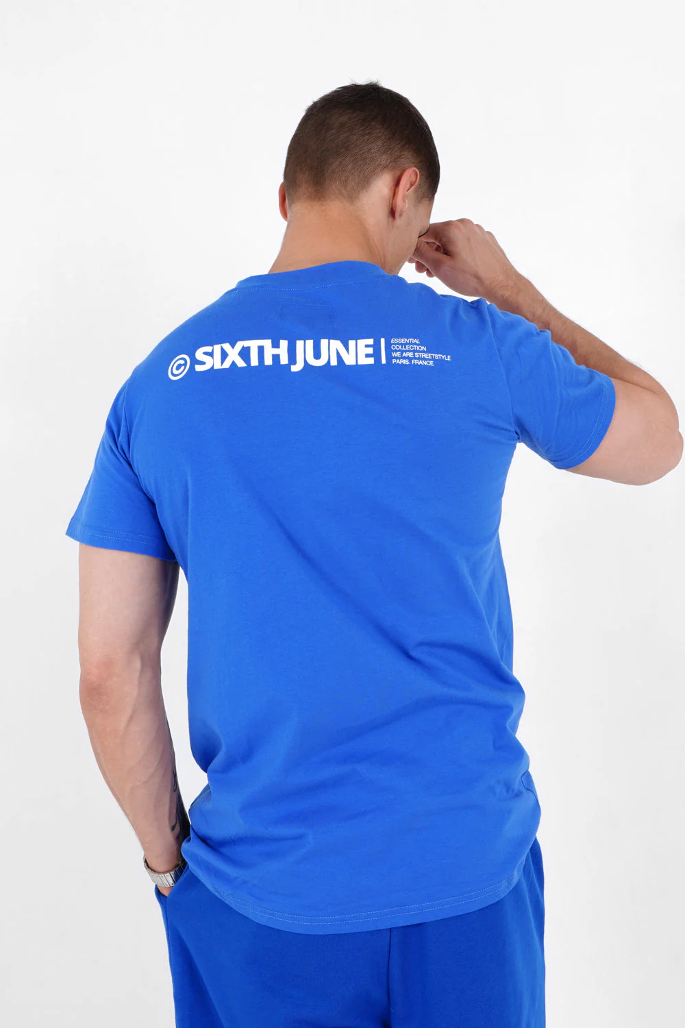 T-shirt essential logo Bleu foncé