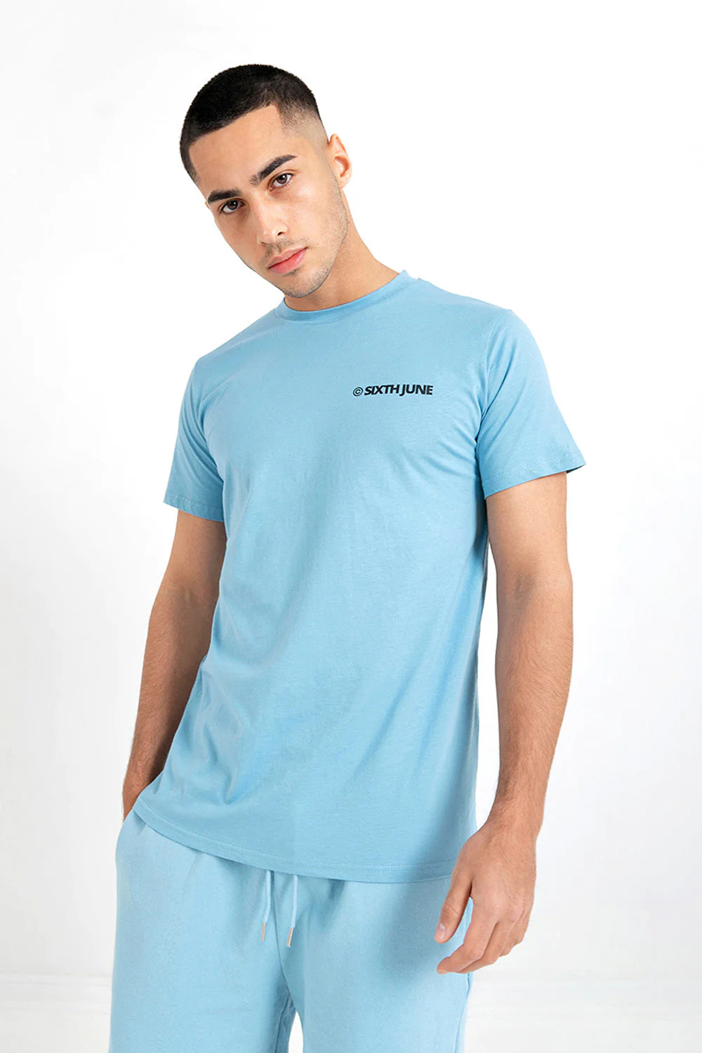T-shirt essential logo Bleu clair